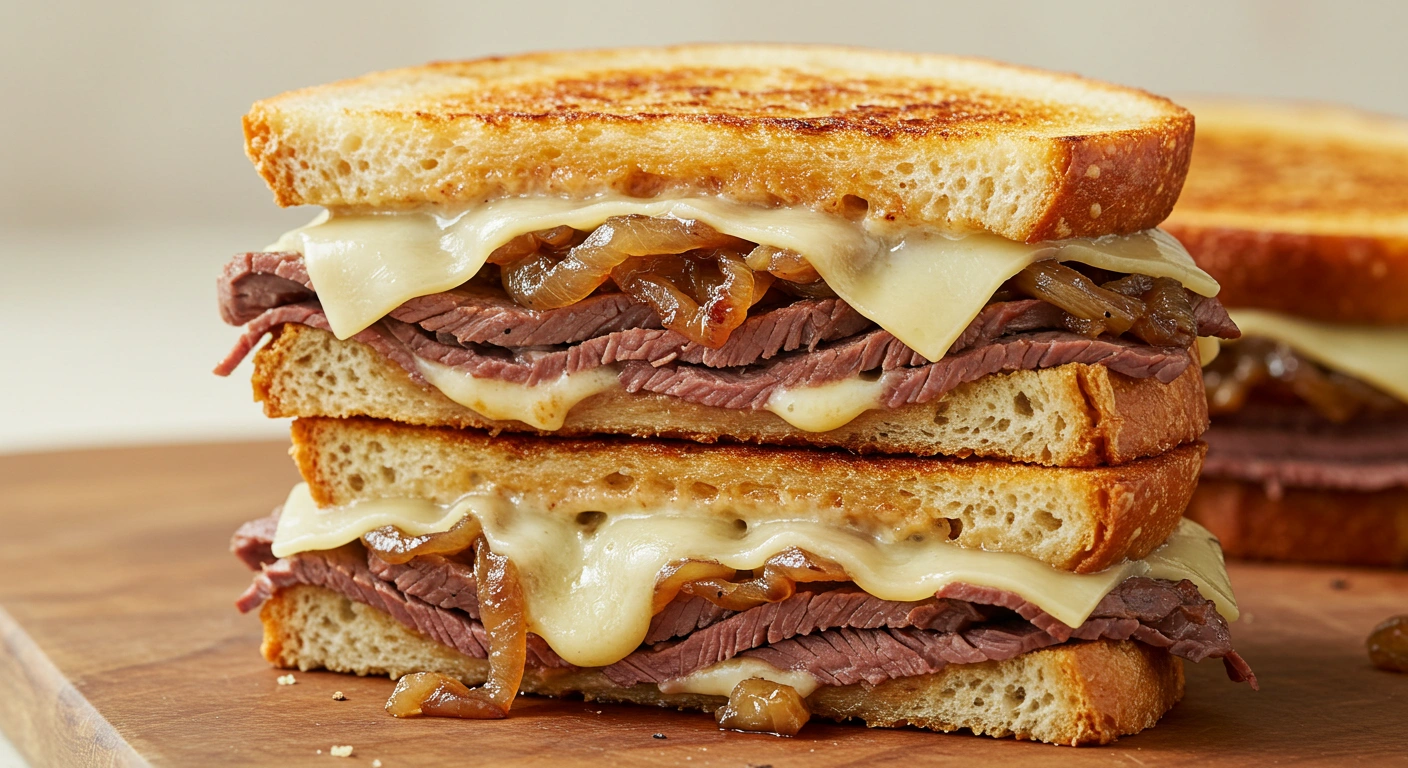 Shaved Steak Cheese and Onion Sandwiches